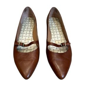 Vionic Women’s Delilah Mary Jane Flats Brown Leather Size 9